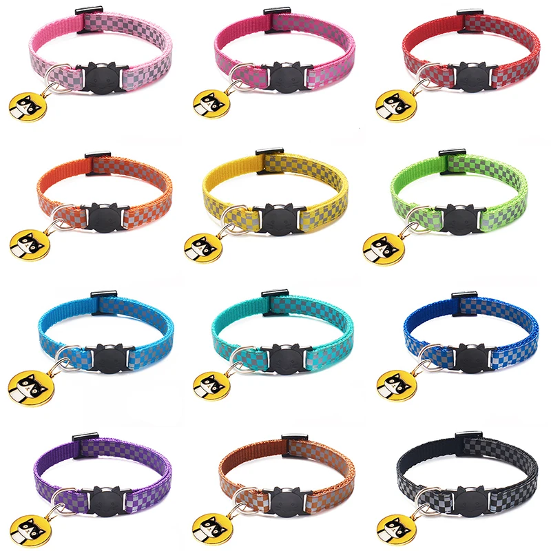 Cat Collar Custom Personalized ID Free Engraving Dog Collar Safety Breakaway Adjustable for Puppy Kittens Necklace 6