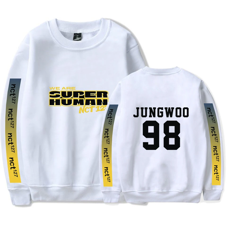 98J Unisex Lovers Clothes Digital printing Letters Sweatshirt Man Woman Pullover