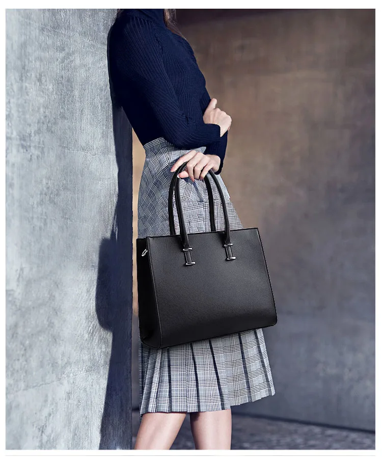 Женские портфели, дамские деловые Офисные Сумки для женщин из искусственной кожи, сумка через плечо, большая сумка из органической кожи, bolsa XA600H