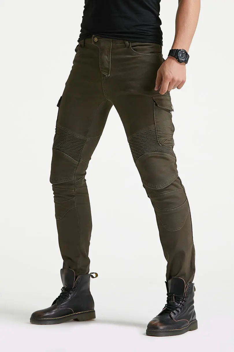 UGB улучшенные мотоциклетные джинсы мужские зимние плюс бархатные мотоциклетные зимние штаны для езды по бездорожью уличные брюки с защитой