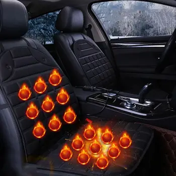 

2pcs 12V Heated Car Seat Cushion Cover Fast Heated & Adjustable Heater Warmer Winter Cushion Cardriver Heated Seat Cushion