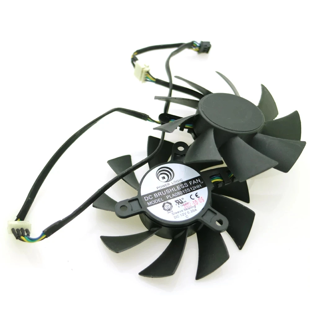 

PLA08015S12HH DC12V 0.35A 4wire 4pin 75mm 42*42*42mm For EVGA GTX660ti GTX670 GTX680 Graphics Card Cooling Fan