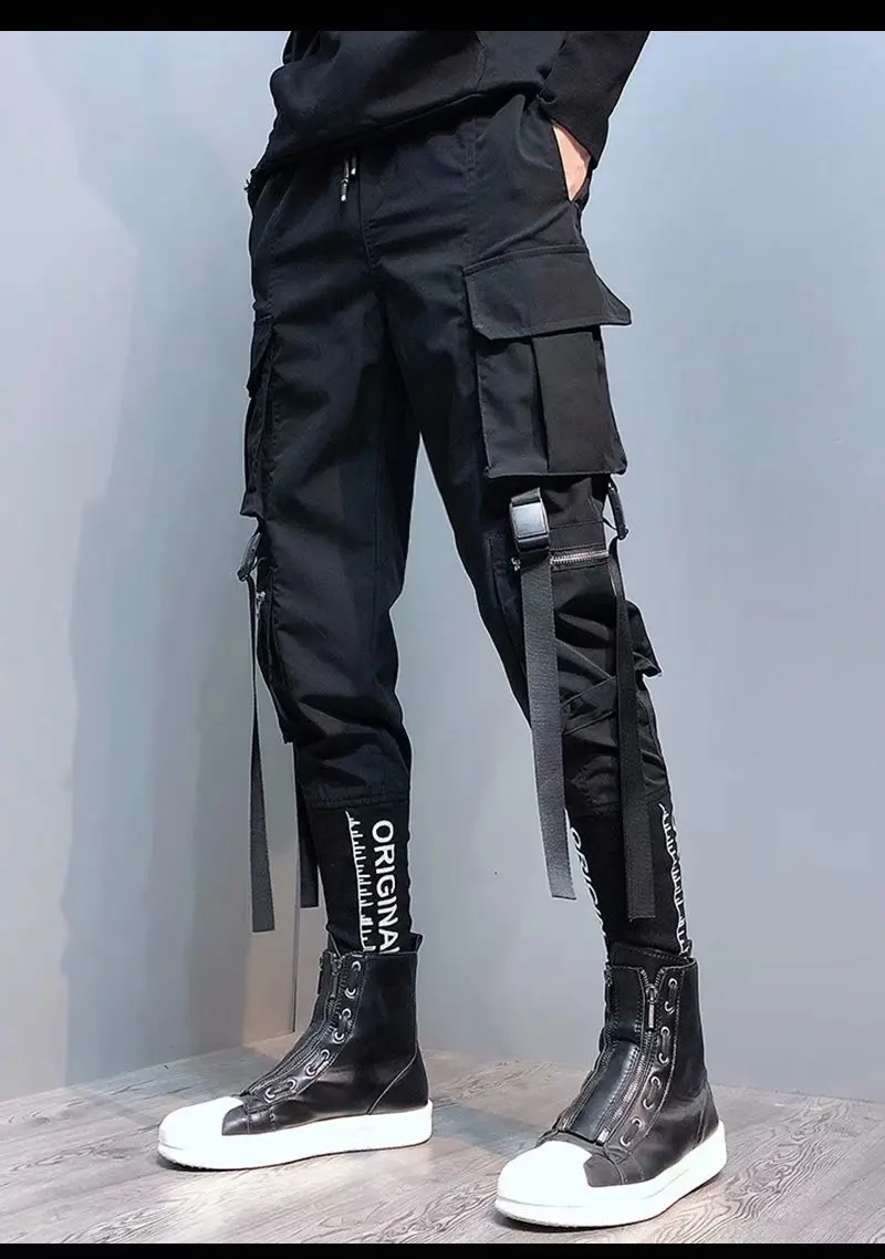 Men Casual Pants Prowow Streetwear Men's Cool Pants Pocket Loose HipHop Fashion Joggers Trousers Men Casual Fashion