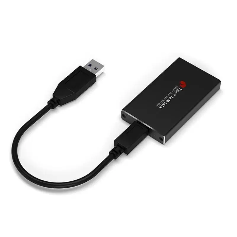 Портативный чехол для мобильного телефона с разъемом типа C и mSATA USB 3,1 SSD, Твердотельный накопитель, адаптер, чехол, мини-бокс для жесткого диска для ПК