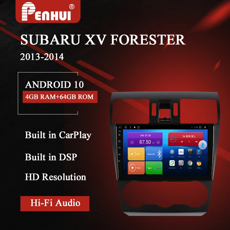 Автомобильный DVD для Subaru XV Forester (20130-2014) Автомобильный Радио Мультимедиа Видео плеер навигация GPS Android 10,0 двойной din