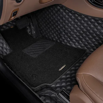 

Car floor mats for Toyota Camry Corolla RAV4 Mark X Crown Verso Cruiser L Waterproof leather carpet liners