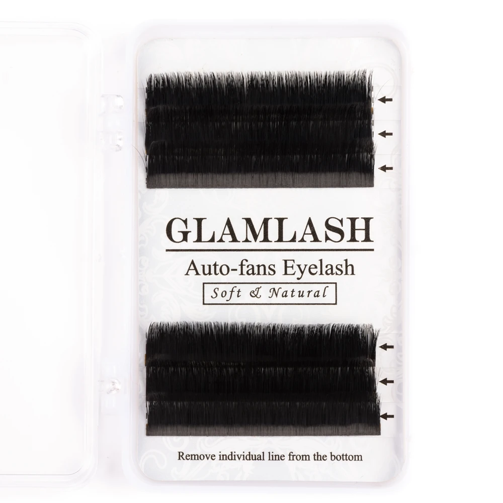 Накладные ресницы GLAMLASH отдельный веер объемные цветущие для наращивания