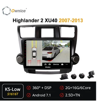 

Ownice 360 Panorama 6 Core Android 7.1 Car DVD GPS forToyota Highlander 2 XU40 2007 - 2013 GPS Car Head Unit Radio 4G LTE DSP