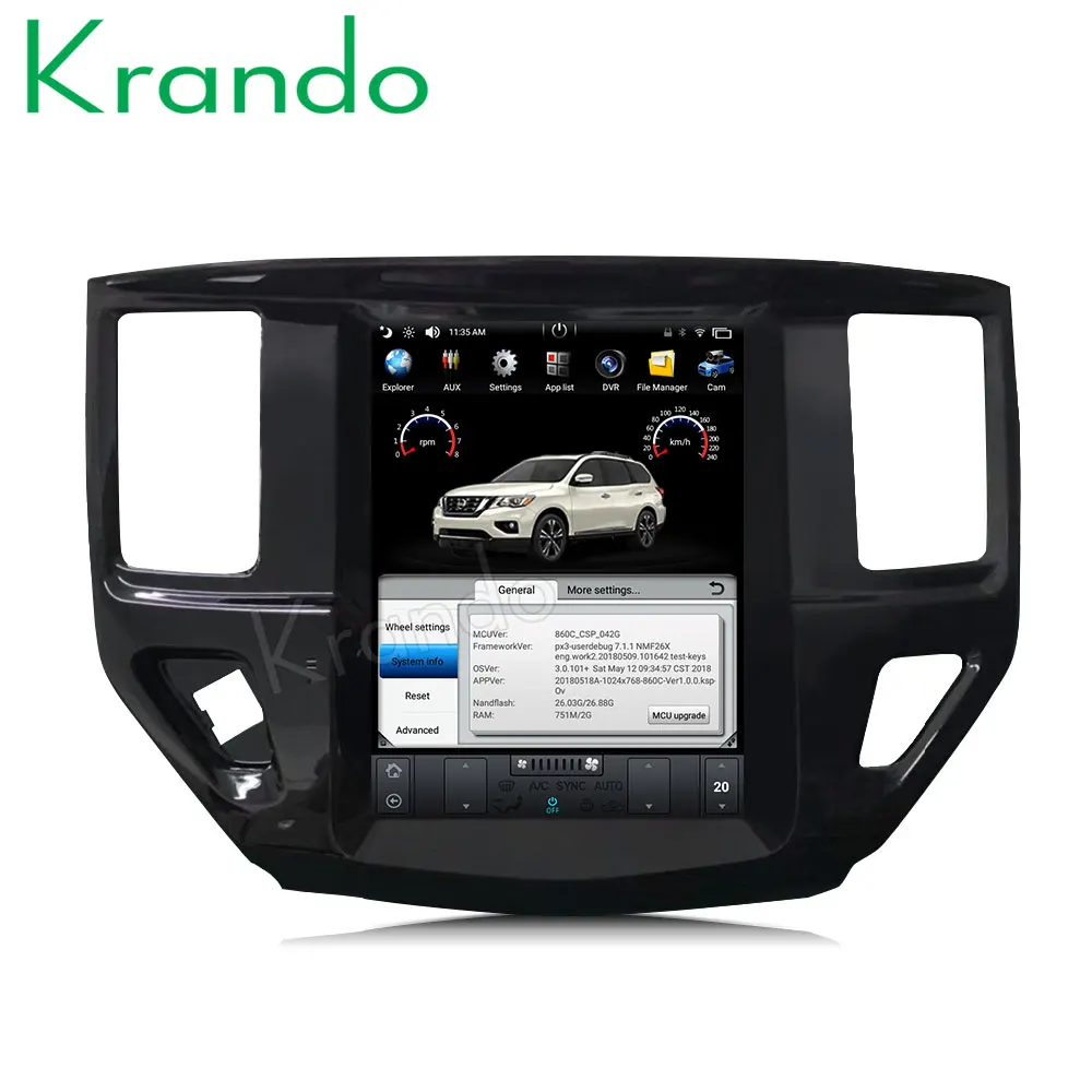 Flash Deal Krando Android 7.1 10.4" for Nissan Pathfinder tesla Vertical screen car radio gps GPS multimedia system for Nissan Pathfinder 1