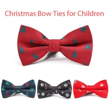 Рождественский бантик Галстуки для детей рубашка снег узор качественные носки для мальчиков фестиваль шеи галстуки