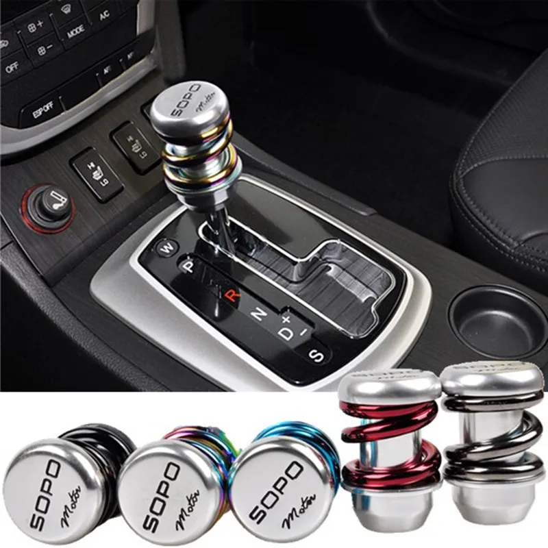 Car Cool Modified Gear Head Race Car Shift Knob Head Spring Universal Gear Lever Knob Changing Gear Lever Top Metal Hanging Gear