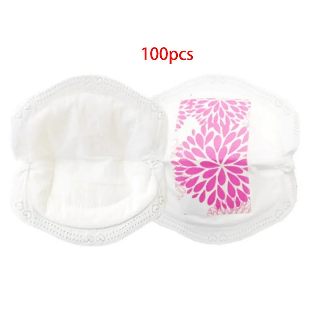 100 pièces jetables maternité sein coussinets d'allaitement mère allaitement étanche lait adhésif autocollant Ultra mince très absorbant (lot de 100)
