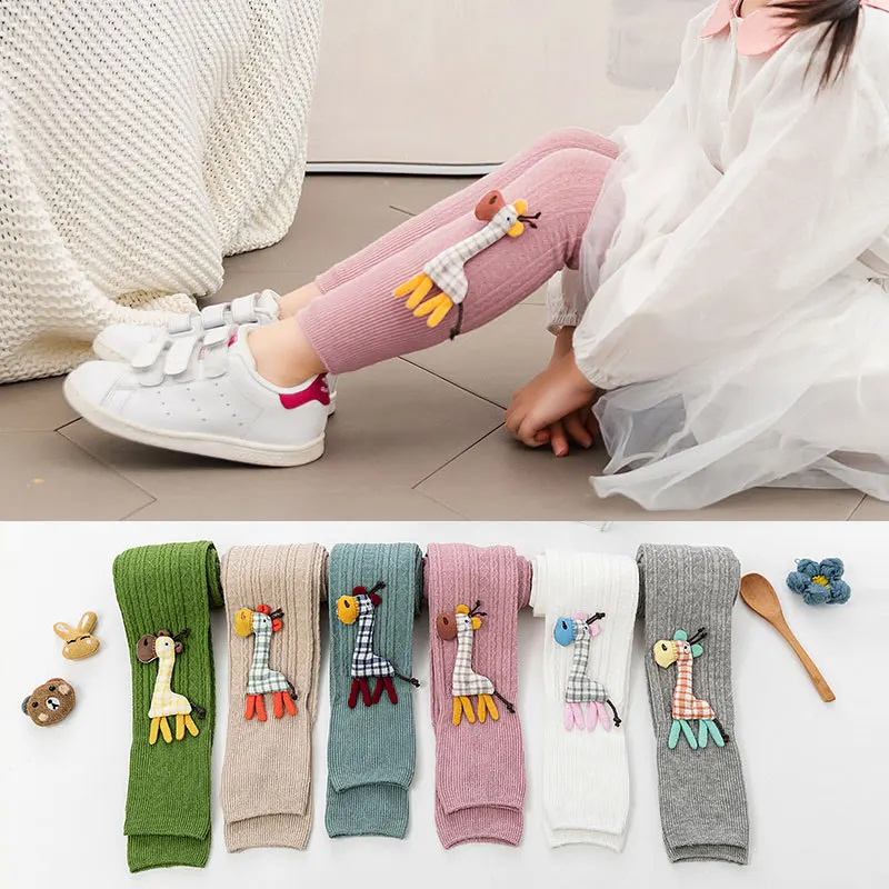 1 to 8 Years Spring Autum Cute Deer Girl Trousers Cotton Girls' Leggings Soft Knitted Pants for Children's Legging girl leggings,girl skirt trousers,kids tights