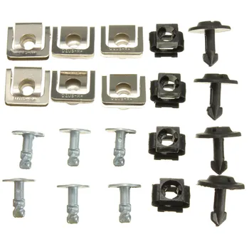 

Engine Underbody Shield Clips+ Fasteners Kit for A4 A6 Uses For Fixing Parts 20pcs/set