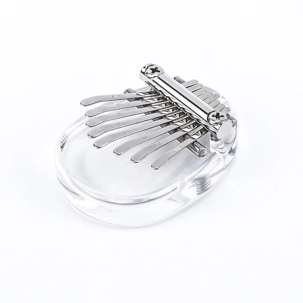 

Acrylic Thumb Piano Crystal Transparent Kalimba Instrument 8 Keys Mini Thumb Piano