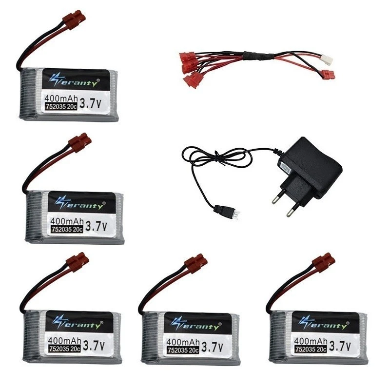 3,7 V 400mah литий-полимерный Батарея Зарядное устройство наборы для SYMA X15 X5A-1 X15C X15W дрона с дистанционным управлением вертолета запасные Запчасти 3,7 v Перезаряжаемые Батарея - Цвет: Red