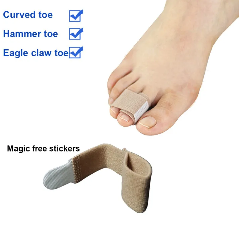 

Broken Toe Wrap Fabric Toe Splint Toe Cushion Bandage Finger Protector Straight Hair Hammer Toe Separator maquiagem New Arrival