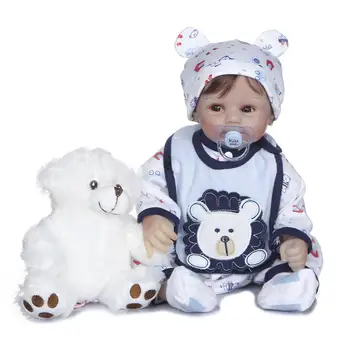 

RCtown 50cm Soft Body Bebe Reborn Baby Boy Set Handmade Doll Boneca Silicone Soft Vinyl Gentle Touch Newborn Baby