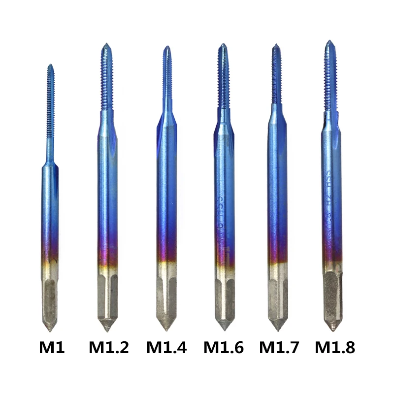 CMCP 6 шт. M1 M1.2 M1.4 M1.6 M1.7 M1.8 мини машина резьбовой кран HSS 6542 метрический винтовой кран сверло прямая пробка для флейты кран