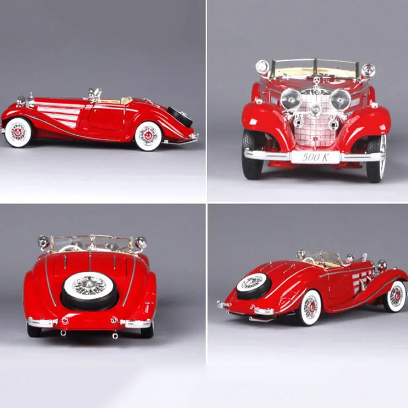 1:18 Масштаб металлический сплав Diecasts 500K классический винтажный 1936 роскошный авто Модель автомобиля игрушечные модели автомобилей для детей спортивный автомобиль Коллекционирование