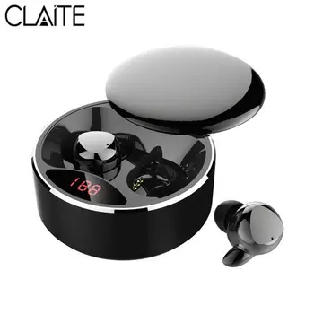 

CLAITE X30 TWS bluetooth 5.0 Earphone 6D Stereo LED Display Wireless/Type-C Charging Touch Control Sport Headset with Mic