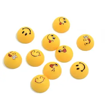 

20/50pcsAssorted Kawaii Half Round Slime Charms Smiley Face Resin Flatback Cabochons Resin Smile Face Craft