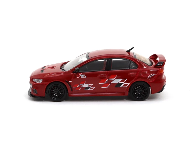 Гудронированное шоссе работает 1: 64 Mitsubishi Lancer Evolution X Ralliart Красный литой модельный автомобиль