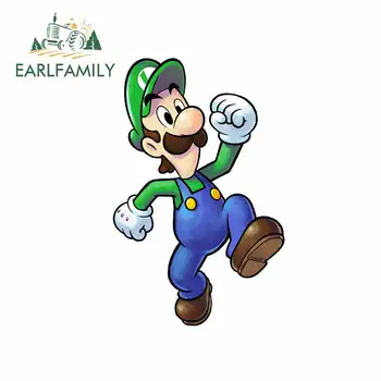 

EARLFAMILY 13cm x 8.4cm for File_MLPJ Artwork - Luigi Super Mario Wiki Waterproof Car Stickers and Decals Bumper Decoration