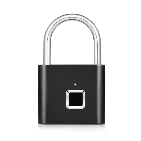 Черный Безопасность Keyless USB Перезаряжаемый биометрический дверной замок Умный Замок быстрая разблокировка цинковый сплав металлический саморазвивающийся чип - Цвет: Черный