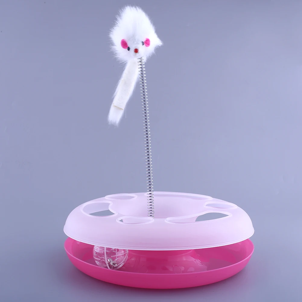 Игрушка для кошки, мыши, кошки, питомца, движущаяся Весенняя Поворотная платформа, Подвижный круг, мяч, игра, креативная тренировка, забавные мыши
