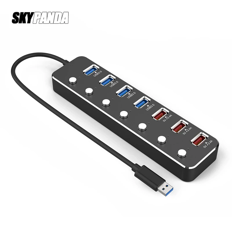 Sub control 7 портовый USB разветвитель с 4 портами расширенный USB3.0 концентратор + 3 порта