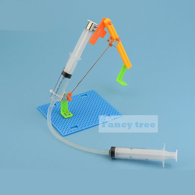 

DIY simple Hydraulic Excavator Kit Education Experiment Kid gift Physics Fun Technology Toys School Science Project