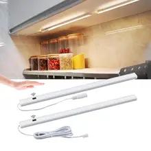 White/Warm/Natural Hand Sweep Led Cabinet light Bar Sensor Wardrobe Closet Wall Kitchen Lamp Under Furniture Bed Decor Lighting