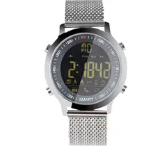 Unisex Fashion LCD Digital Pin Buckle Round Waterproof Pedometers Smart Watch