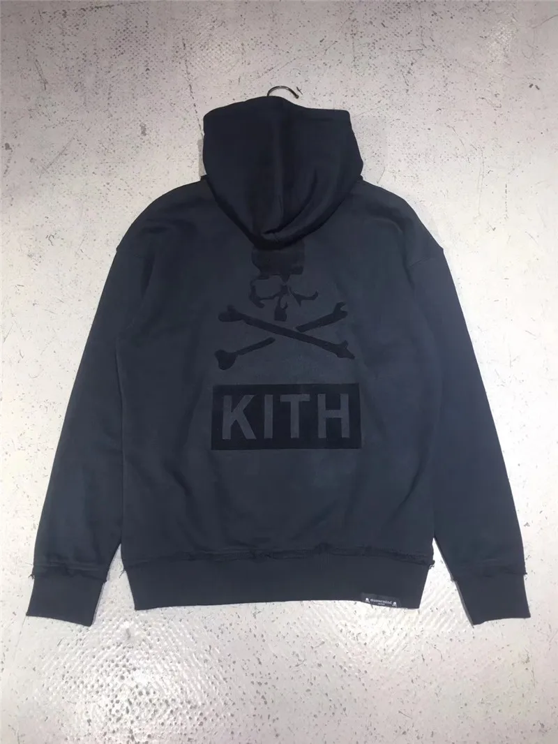 KITH Серый худи Осень Зима Высокие Качественные свитшоты осень зима KITH уличный пуловер