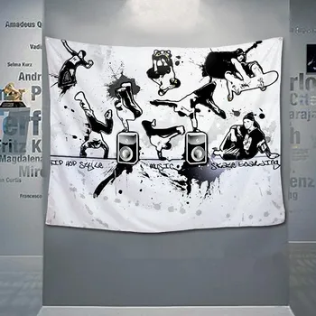 

Hip-Hop Music Rock Band Poster Large Retro Flag Banner HD Print Cloth Art Hanging Painting Tapestry Wall Sticker Bar Home Decor