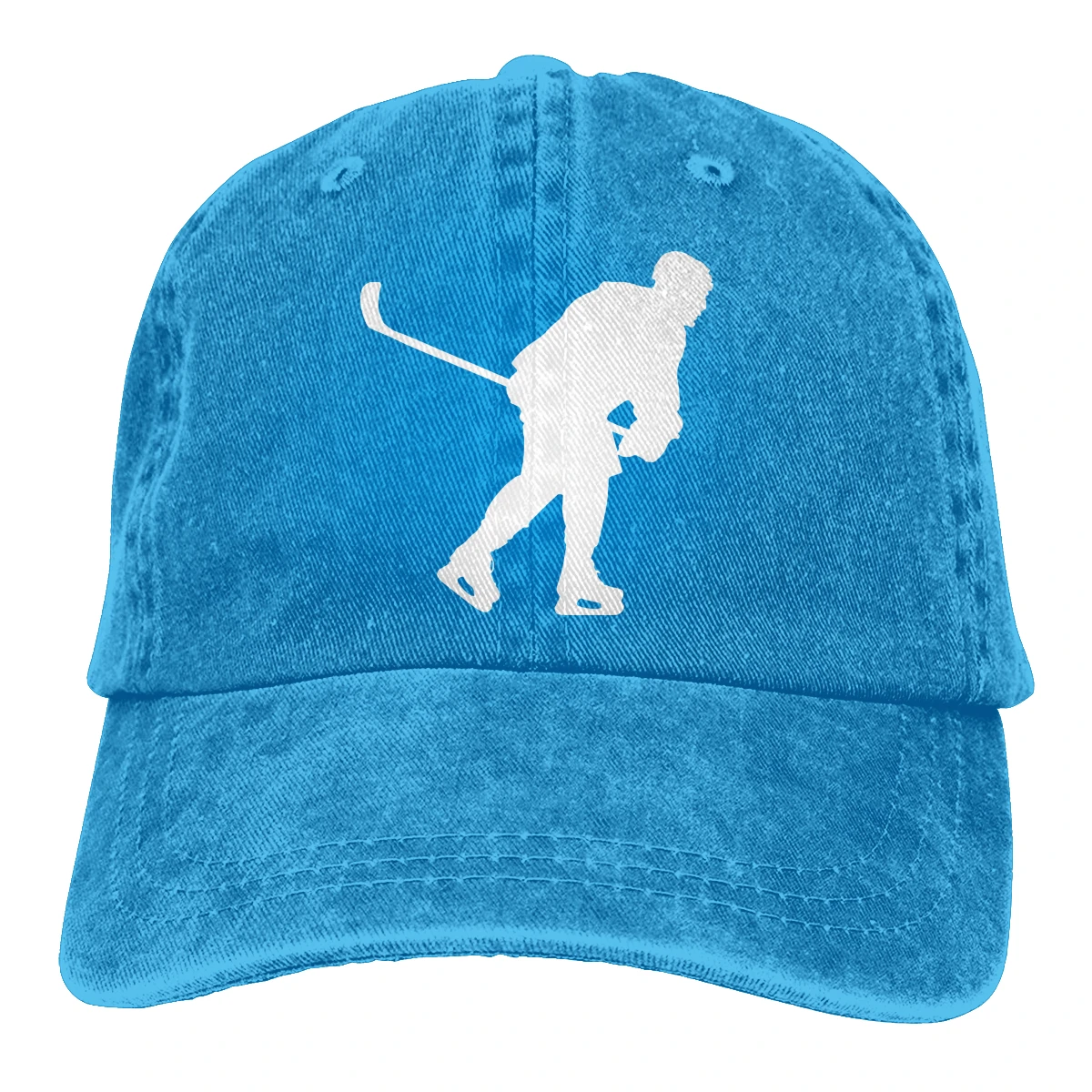 Хоккеиста Casquette черного цвета в стиле унисекс для мужчин и женщин из джинсовой ткани Strapback Бейсбол Кепки регулируемые клюшки для гольфа шляпа для папы
