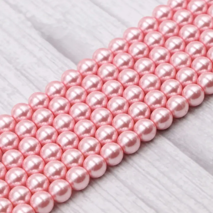 DIY Ожерелье Браслет Искусственные стеклянные жемчужные бусины Круглые