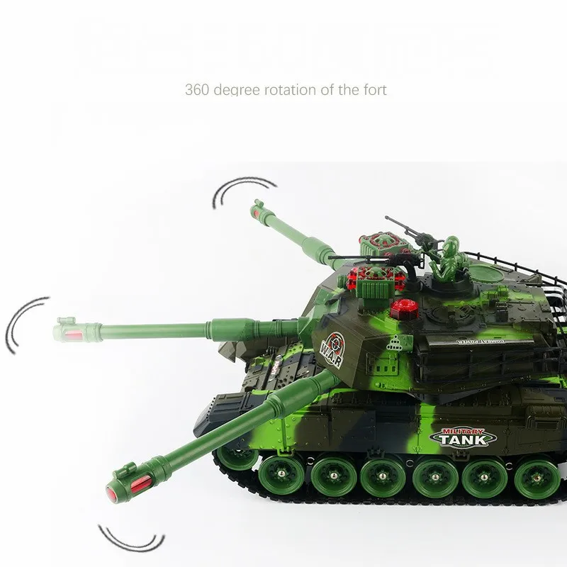 Дешево Супер пульт дистанционного управления Танк зарядка бой может Запуск беговой отслеживаемый пульт дистанционного управления автомобиль мал...