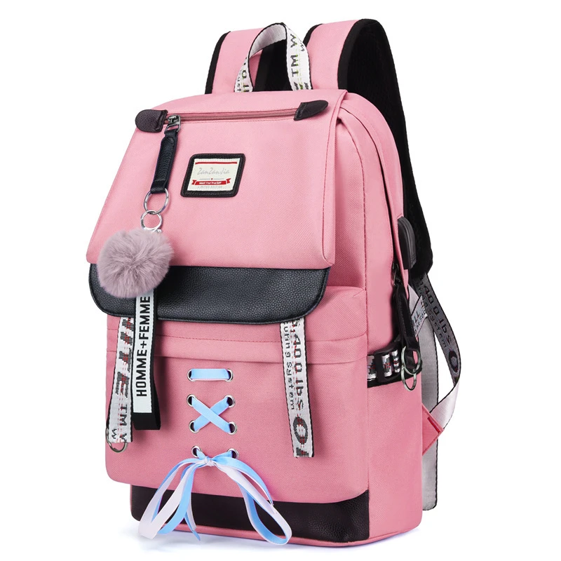 2019 mochilas escolares grandes niñas adolescentes, carga USB antirrobo con mochila de viaje, mochila para mujeres, mochila de juvenil, mochila de moda para Universidad|Mochilas| - AliExpress