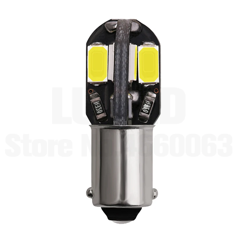 100 шт. автомобильные лампы BA9S T4W 8 Led 5630 5730 Canbus лампы без ошибок T4w H6w интерьерные огни автомобильный светильник источник парковки