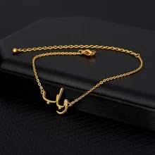 Personalized Arabic Custom Name Necklace Islamic Jewelry Golden Stainless Steel Jewelry Women's Necklace Christmas Gift BFF