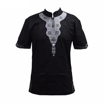 

Dashiki Unisex T-shirt Pan-African Hippie Boho Embroidery Shirt Traditional Nigerian Muslim Ankara Party