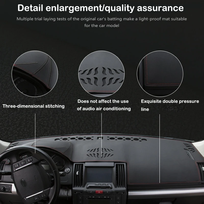 Suede Leather Dashmat Accessories Car-styling Dashboard Covers For 