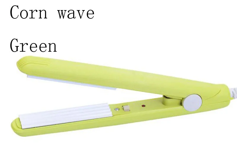 Corn wave Green Мини Портативный Прямой зажим для волос креативный фарфор электрическая шина выпрямитель для волос - Цвет: Corn wave Green
