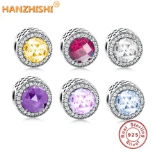 Подходит для оригинального браслета Pandora DIY Изготовление ювелирных изделий berloque Новое 925 пробы серебро ослепительные CZ Сияющие шармы в виде сердец бусины