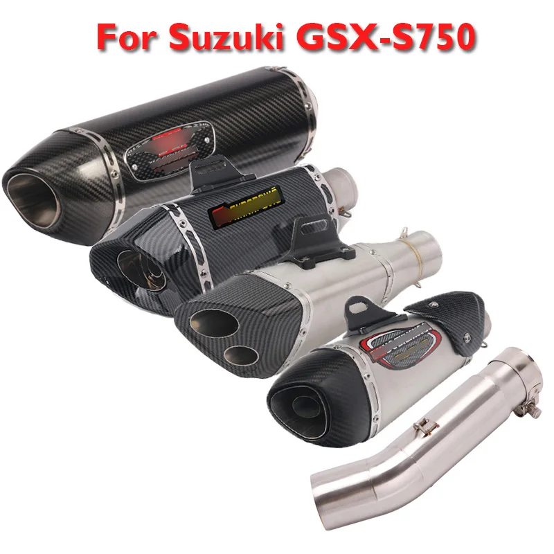 

GSX-S750 Motorcycle Exhaust Tip Escape Muffler Silencer Connecting Link Tube Middle Modified Pipe for Suzuki GSX-S750 GSX S 750