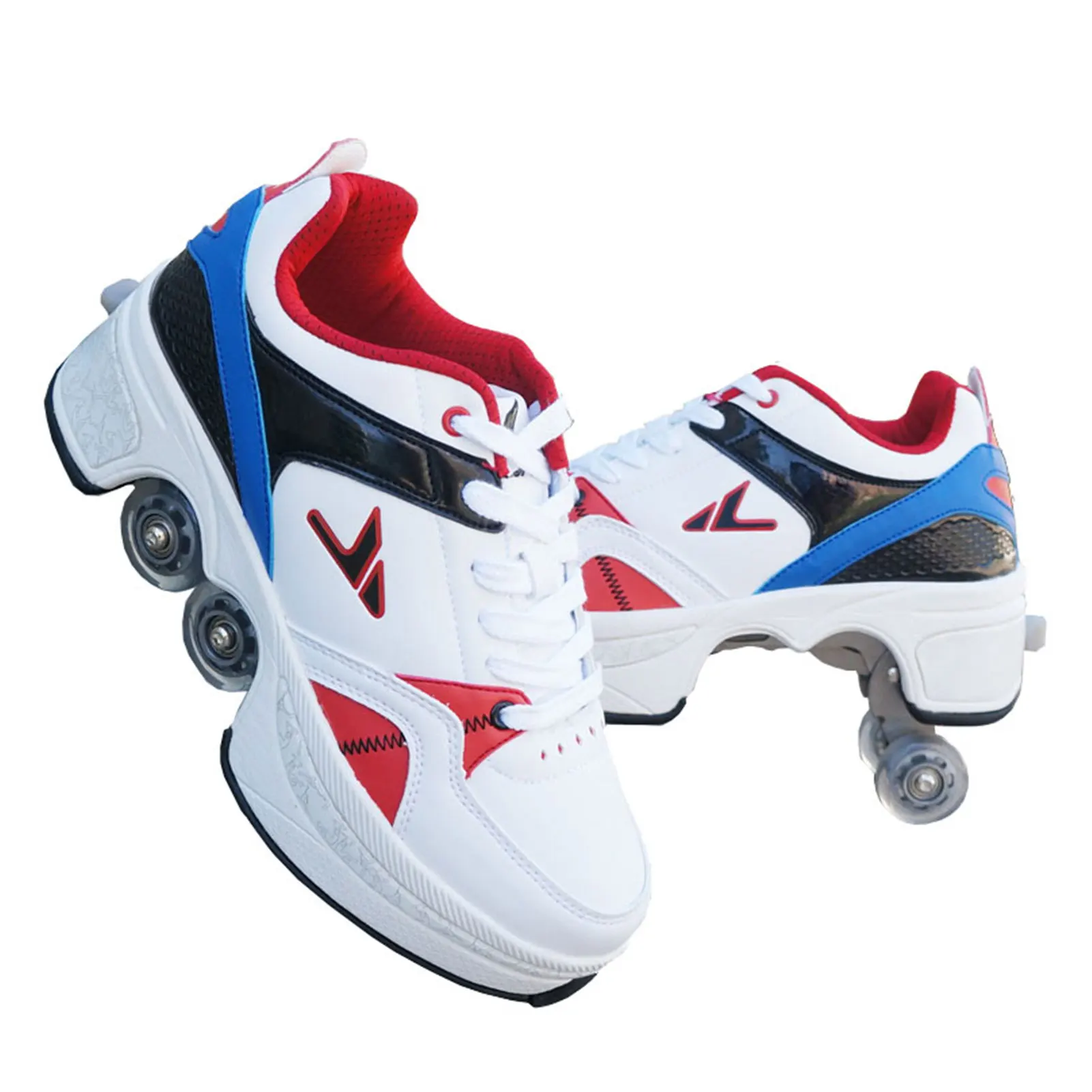 Scarpe a rullo deformabili scarpe con ruote Parkour 4 ruote Rounds Of  Running Shoes pattini a rotelle scarpe per scarpe da pattinaggio Unisex _ -  AliExpress Mobile