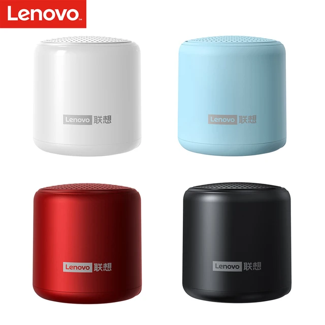 Lenovo-altavoz inalámbrico L01 BT5.0, minialtavoz portátil con micrófono,  USB, IPX5, resistente al agua, llamada