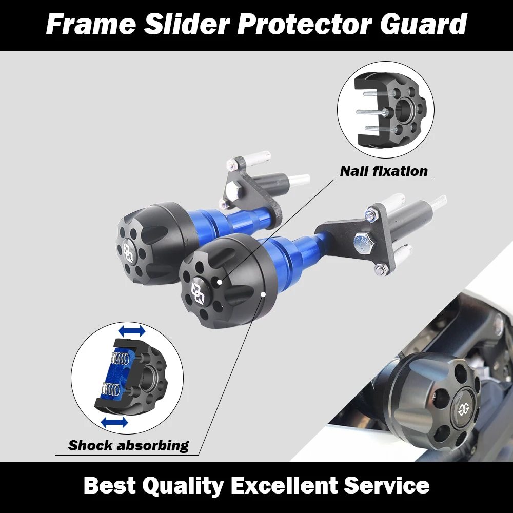 

Motorcycle Spring Luxembourg Falling Protection Frame Slider Fairing Guard Crash Pad Protector for KAWASAKI NINJA400 EX400 18-21